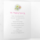 Waterverf lente hellebore bloementbruiloft drieluik programma (Binnenzijde eerst)