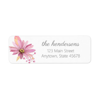 Waterverf lentroze Daisy Etiket