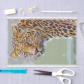 Waterverf Leopard Cat Wildlife Tissuepapier (Craft)