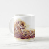 Waterverf Leopard Koffiemok (Voorkant links)