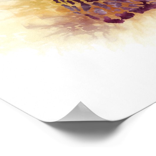 Waterverf Leopard Poster (Hoek)