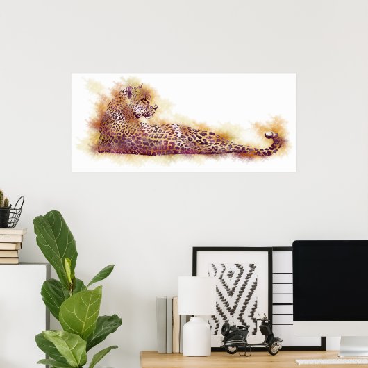 Waterverf Leopard Poster (Thuiskantoor)