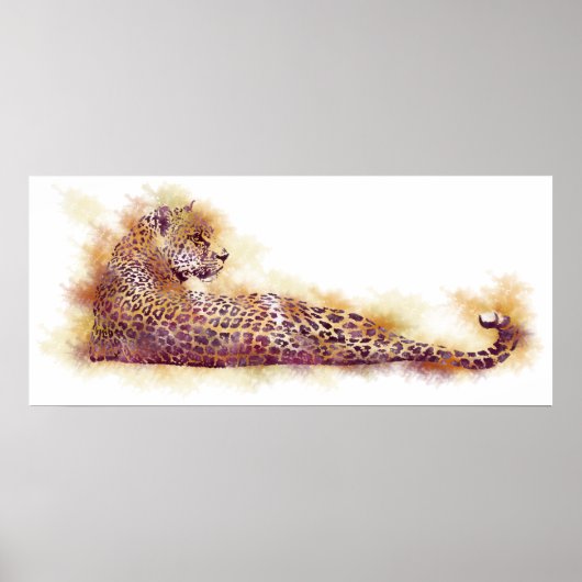 Waterverf Leopard Poster (Voorkant)