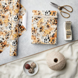 Waterverf Leopard Print Wrapping Paper Cadeaupapier