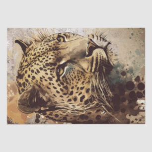 Waterverf leopard tissuepapier