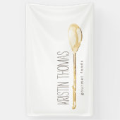 Waterverf Lepel Catering, Chef Banner (Verticaal)