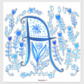 Waterverf Letter A Dropcap Sticker (Vel)