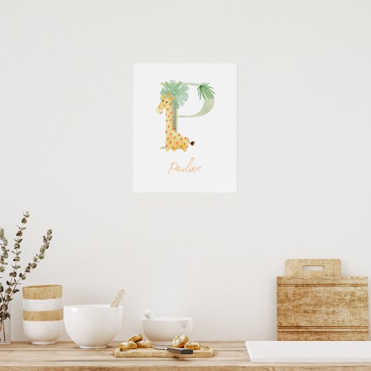 Waterverf letter P Poster (Keuken)