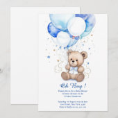 Waterverf Leuk Beer Baby shower Uitnodiging (Voorkant / Achterkant)