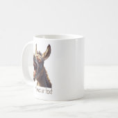Waterverf Leuk Lachen Donkey Burro Custom Koffiemok (Voorkant links)