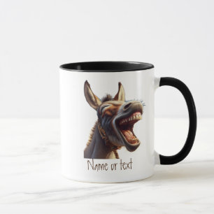 Waterverf Leuk Lachen Donkey Burro Custom Mok