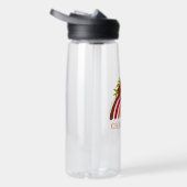 Waterverf Leuke Boho Pastel Floral Modern Regenboo Waterfles (Rechts)