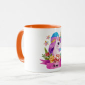 Waterverf Leuke Eenhoorn Hart Aangepaste Naam Mok (Voorkant links)