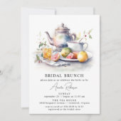 Waterverf | Leuke Elegante Moderne Bruidsbrunch Kaart (Voorkant)