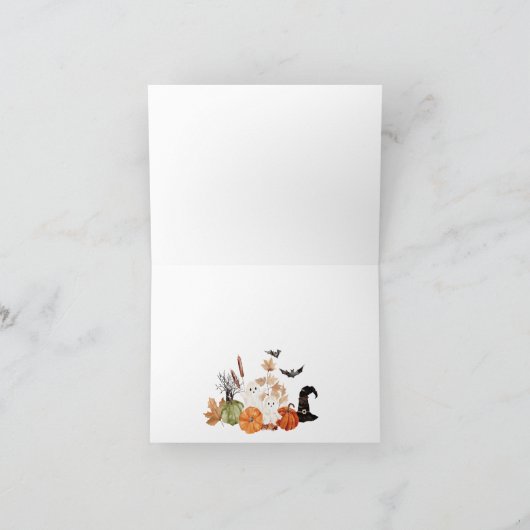 Waterverf leuke Halloween Kaart (Binnen)