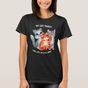 Waterverf Leuke kitten Kleurrijke Katten T-shirt