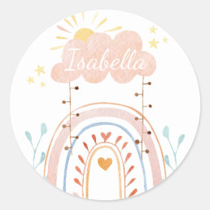 Waterverf Leuke regenboog Kinder label