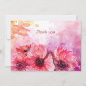 Waterverf Levendige bloemen Bedankkaart (Voorkant)