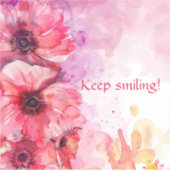 Waterverf Levendige bloemen Sticker (Voorkant)