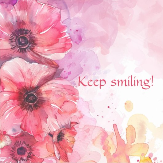 Waterverf Levendige bloemen Sticker (Voorkant)