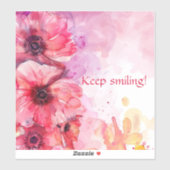 Waterverf Levendige bloemen Sticker (Vel)