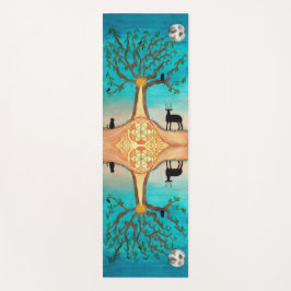 Waterverf levensloop yogamat