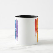 Waterverf LGBT Love Wins Rainbow Paint Typografi Mok (Midden)