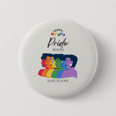 Waterverf LGBTQ PRIDE Maand Feest Ronde Button 5,7 Cm (Voorkant)