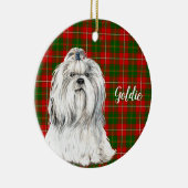 Waterverf Lhasa Apso Keramisch Ornament (Rechts)