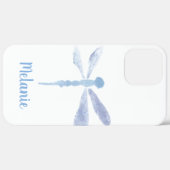 Waterverf Libel Blauw Paars Monogram Case-Mate iPhone Case (Achterkant (horizontaal))