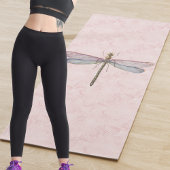 Waterverf Libel op Roze Yogamat