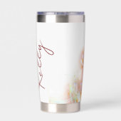 Waterverf libellen op maat geïsoleerde drinkbeker (Achterkant)