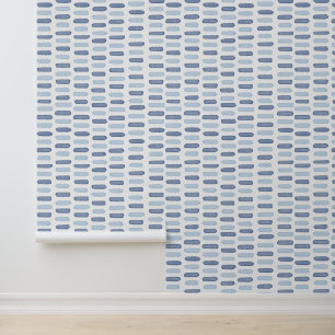 Waterverf lichtblauwe vlekken, kinderlijke stijl behang