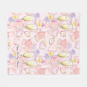 Waterverf Liefde dag Harten en zoet Patroon Fleece Deken (Voorkant (Horizontaal))