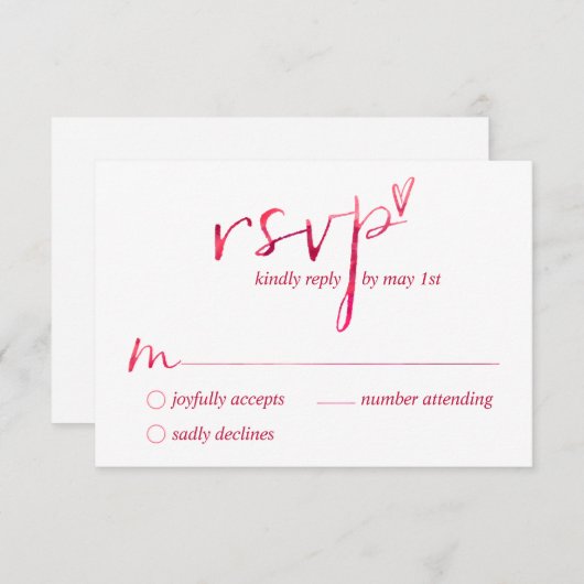 Waterverf liefde is liefde gay RSVP-kaarten RSVP Kaartje (Voorkant / Achterkant)