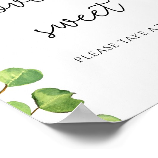 Waterverf - liefde voor zonnebloemen is lief poster (Hoek)