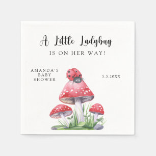 Waterverf lieveheersbeestje is onderweg! baby show servet