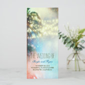Waterverf Lights Palms Beach Wedding Programma's (Staand voorkant)