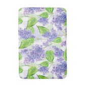Waterverf lila bloemen badmat (Voorkant Verticaal)