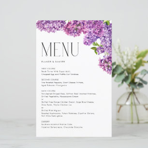 Waterverf Lila Bloemen Botanische Bruiloft
