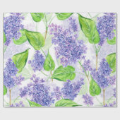 Waterverf lila bloemen cadeaupapier (Vlak)