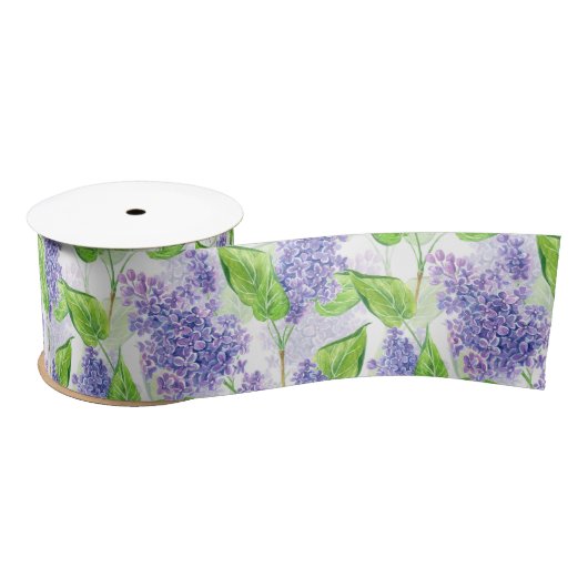 Waterverf lila bloemen lint (Spoel)