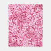 Waterverf lila bloemetjes: roze bloemachtergrond fleece deken (Voorkant)