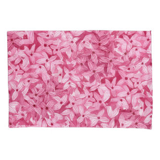 Waterverf lila bloemetjes: roze bloemachtergrond kussensloop