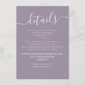 Waterverf Lila lavender Eenvoudige QR-code - Gegev Informatiekaartje (Voorkant)