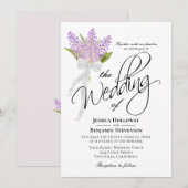 Waterverf Lilacs Boeket Rustieke Boho bruiloft Kaart (Voorkant / Achterkant)