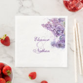 Waterverf Lilacs Lente Zomer Bruiloft Servet (Insitu)