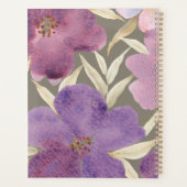 Waterverf Lila's in groene achtergrond Planner (Achterkant)