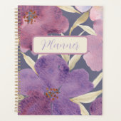 Waterverf Lilas in violet Achtergrond Planner (Voorkant)