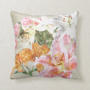 Waterverf Lilies Pillow Kussen